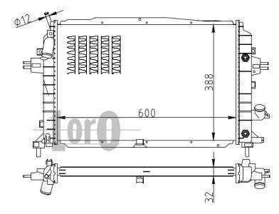 Радіатор охолодження двигуна ZAFIRA B 1.9CDTi 05- DEPO 0370170088B (фото 1)