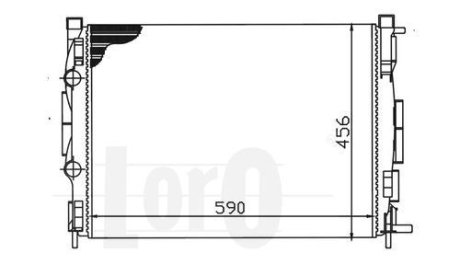 Радіатор охолодження двигуна Megane II/ Scenic II 2.0/1.5D-1.9D 02- DEPO 0420170038 (фото 1)