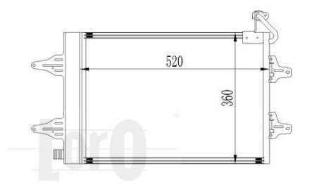 Радіатор кондиціонера Skoda Fabia/Roomster/VW Polo 1.0-2.0/1.4-1.9D 99- DEPO 0530160015