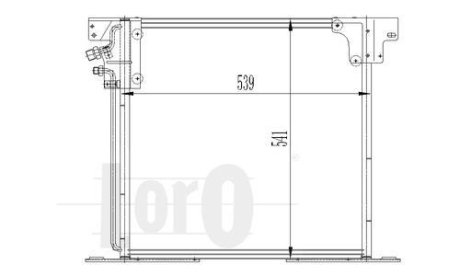 Радіатор кондиціонера Vito 96>03 DEPO 0540160020