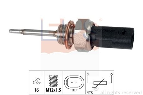 VW Дачик температури ВГ CADDY 2.0 15-, AUDI A1 1.6 14-18, SEAT LEON SC 1.6/2.0 12- EPS 1220257