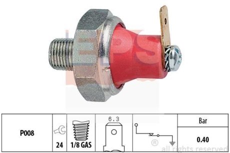 MITSUBISHI датчик тиску мастила Carisma,Colt IV,V,Galant V,VI,L200 2.5 DI-D 05-,Lancer EPS 1800094