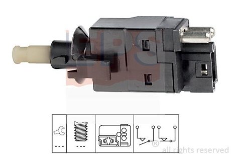 DB перемикач світла гальм. W201/124 93- EPS 1810088