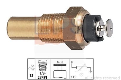 OPEL датчик температури води Corsa A B,Kadett D/E EPS 1830005