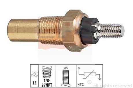 FORD датчик температури води ESCORT 86-98 EPS 1830124