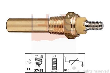FORD датчик температури води Sierra,Scorpio жовтий EPS 1830135 (фото 1)