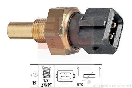 FORD датчик температури води 1.6-2.0 /ZETEC/чорний EPS 1830165