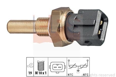 VW датчик температури охолод. рідк. T2, Caddy PEUGEOT FIAT VOLVO OPEL BMW EPS 1830229