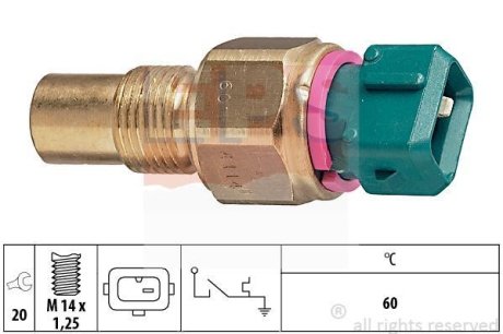 CITROEN датчик температури води Berlingo,Jumper,Jumpy (зел. 60С) EPS 1840114