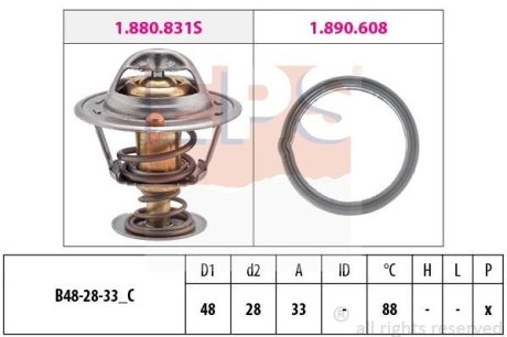 HYUNDAI термостат i10 1,1 11- EPS 1880831