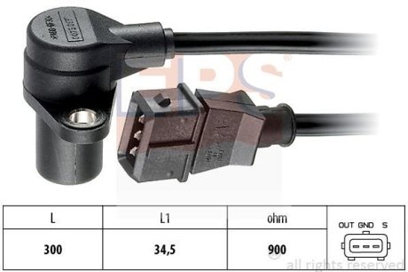OPEL датчик обертів двигуна ASTRA G 1.7TD 98 EPS 1953237