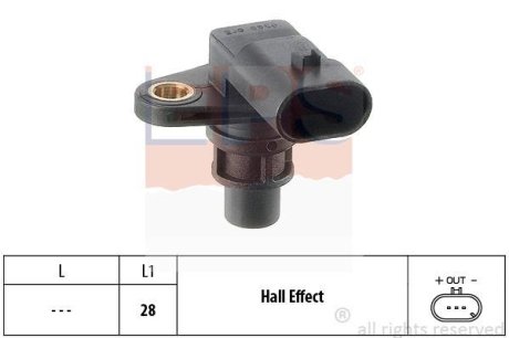 OPEL датчик обертів двигуна Astra H/J, Insignia EPS 1953388