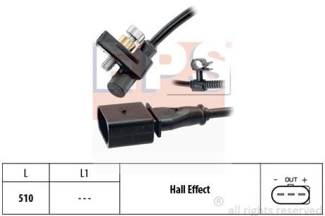 VW датчик обертів двигуна Caddy, Golf IV, 1,4-1,6 -06,Skoda Octavia EPS 1953446 (фото 1)