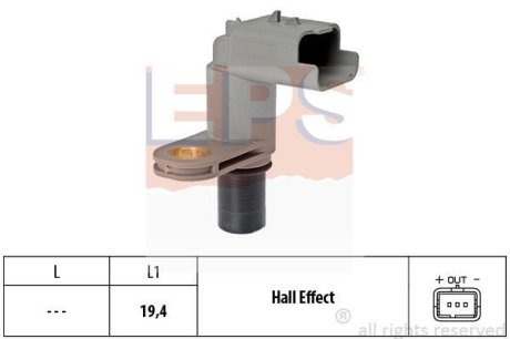 CITROEN датчик обертів двигуна C2/3/4,Peugeot 1007,206,207,307 1.4 03- EPS 1953468