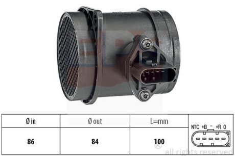 VW Витратомір повітря Passat 4,0, Golf/Touareg 3,2 AUDI 3,2: A3 03- EPS 1991194