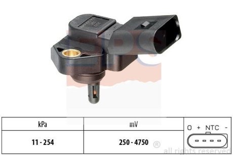 VW Датчик давления наддува Audi A2/3/4/6,Skoda Fabia,Octavia,SuperB,Golf IV,LT28-46,Passat,Sharan,T4 EPS 1993012