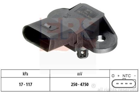 VW датчик тиску і температури AUDI, SEAT, SKODA. EPS 1993072