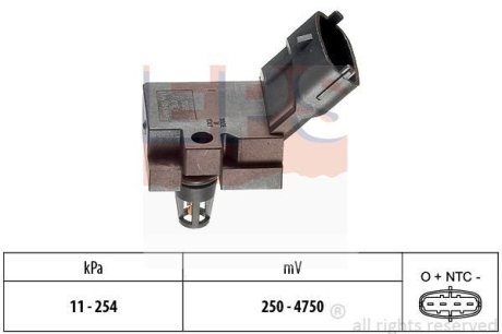 VOLVO датчик тиску в впускному колекторі C30/70,S40/60/80,V70,XC70 2.0/2.5 98- EPS 1993078