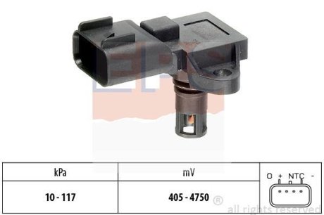 LANDROVER датчик тиску во впускному колекторі Range Rover 4,2 -12, FORD C-Max, Focus EPS 1993097 (фото 1)