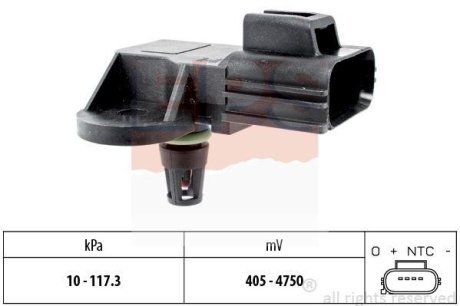 Датчик тиску і температури VOLVO S40/V50, FORD C-Max, S-Max, Focus 1,8/2,0 04-, Mondeo 1,8/2,0 00-. EPS 1993100 (фото 1)