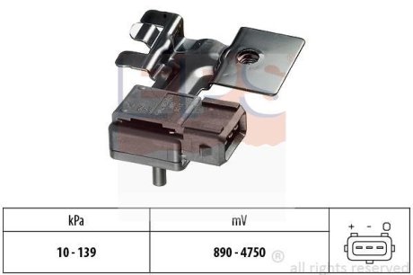 VOLVO Датчик тиску у впускному трубопроводі S60 I (384) 2.4 00-10, V70 II (285) 2.4 00-07 EPS 1993108