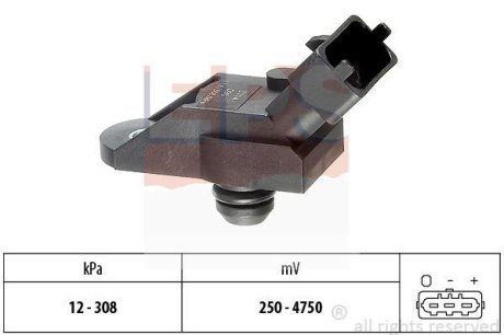 OPEL датчик тиску в впуск.трубопроводі Astra G,Vectra B EPS 1993114