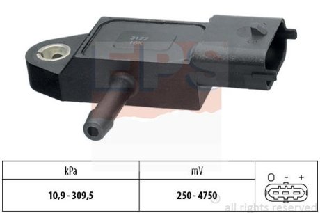 FORD датчик тиску впуск.колектор C-Max,Focus II,galaxy,Mondeo IV,Transit Connect 1.8TDCi 02- EPS 1993144