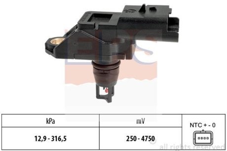 CITROEN датчик тиску 1,6-2,0HDi 07-, FIAT, MITSUBISHI EPS 1993261