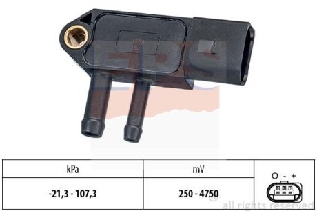 VW датчик тиску вихлопних газів T5, Passat, Tiguan, Crafter, 1,4-2,0TDI EPS 1993266