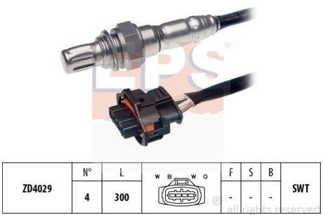 Лямбда-зонд (4 конт.) OPEL 1,8: Astra H, Vectra B/C, Zafira A EPS 1997136