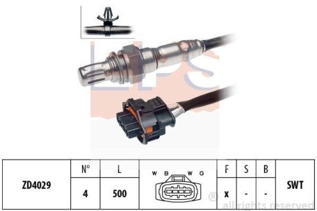 OPEL лямбда зонд Astra H, Zafira B, Vectra C, 1,6-1,8 EPS 1998065