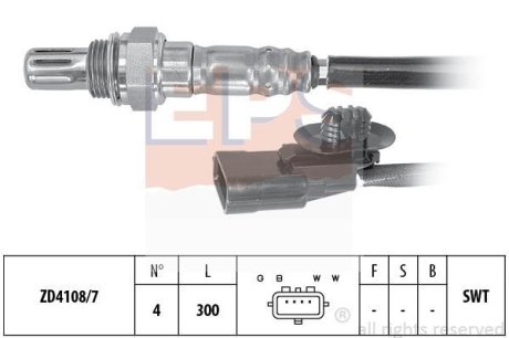 RENAULT Лямбда-зонд SANDERO/STEPWAY I 1.4/1.6 07-, INFINITI Q50 50 Red 15- EPS 1998132