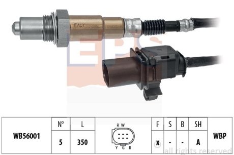 TOYOTA Лямбда зонд AURIS 1.4 07-12, OPEL ZAFIRA 1.6 09- EPS 1998390