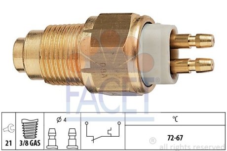 Датчик вмикання вентилятора FACET 75125