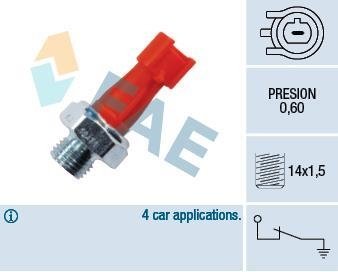 Датчик тиску оливи Fiat Ducato 06-14, Peugeot Boxer 06-14, Citroen Jumper 06-14 FAE 12431 (фото 1)