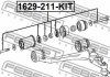 Болт з ексцентриком (рем-кт) MB E-class W211 03-09 FEBEST 1629211KIT (фото 2)