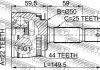 ШРКШ (ШРУС) зовнішній 22x49,5x25 KIA CERATO I Hatchback (LD) 1.6 CRDi 05-08 FEBEST 2210CER16A44 (фото 2)