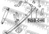 Втулка ресори NISSAN NP300 NAVARA 97- зад. міст ззаду (Вир-во) FEBEST NSB045 (фото 2)