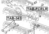 Сайлентблок заднього подовжнього важеля FEBEST TAB343 (фото 2)