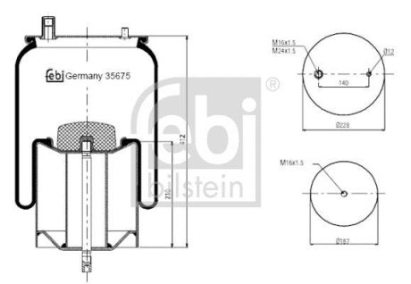 Пневмоподушка FEBI BILSTEIN 35675 (фото 1)