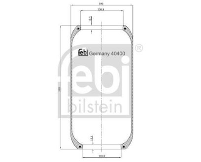 Сильфон пневматичної підвіски FEBI BILSTEIN 40400