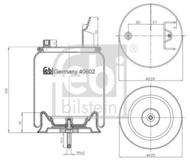 Пневмоподушка FEBI BILSTEIN 40602 (фото 1)