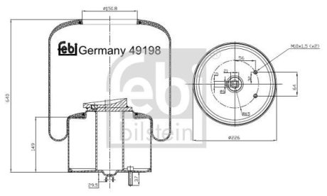 Сильфон пневматичної підвіски FEBI BILSTEIN 49198