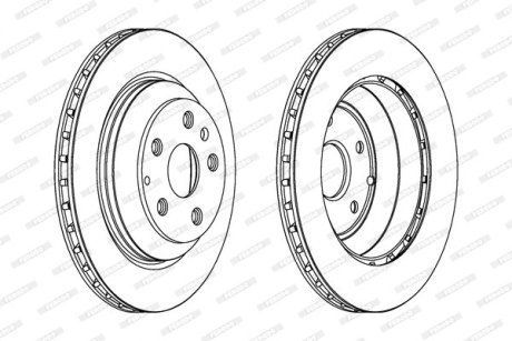 Диск тормозной FERODO DDF1855C-1 (фото 1)