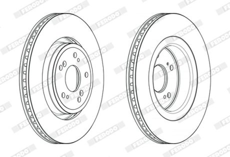 Диск тормозной FERODO DDF2657C (фото 1)