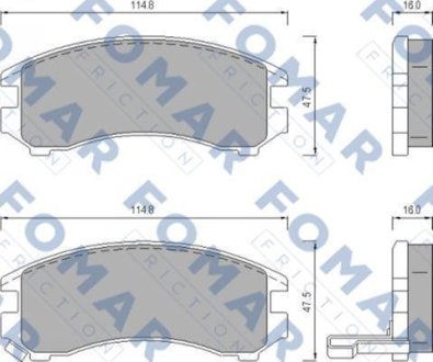 Колодки гальмівні дискові FOMAR FO443681