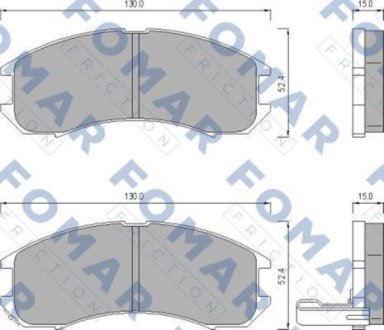 Колодки тормозные дисковые FOMAR FO 445081