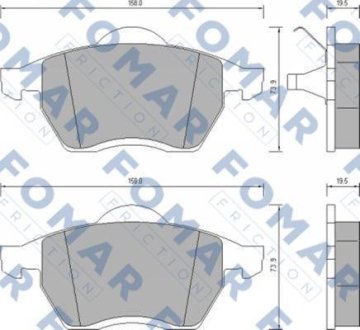 Колодки гальмівні дискові FOMAR FO647981 (фото 1)