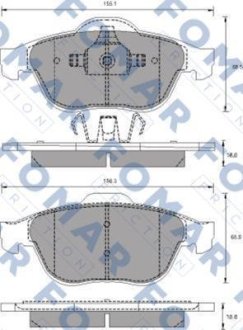 Колодки тормозные дисковые FOMAR FO 686281