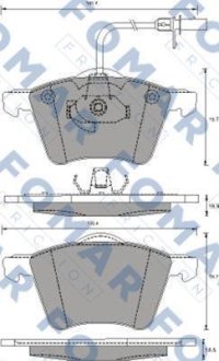 Колодки гальмівні дискові (комплект 4 шт) FOMAR FO691281